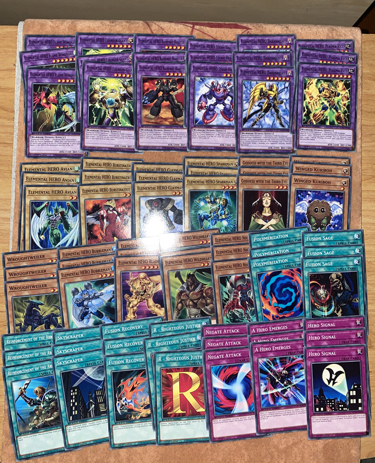 🔥Yugioh Elemental HERO 78 Card DECK CORE SPEED DUEL GX SGX1 1ST EDITION 🔥 🔥Yugioh Elemental HERO 78 Card DECK CORE SPEED DUEL GX SGX1 1ST EDITION 🔥