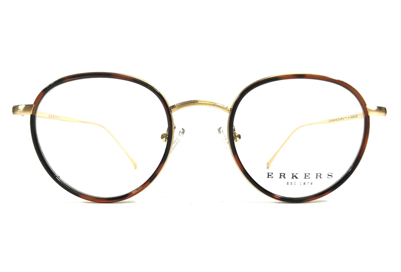 Erkers 1879 Eyeglasses Frames VANITA PARK ANTIQUE GOLD Tortoise Havana 45-20-140 Erkers 1879 Eyeglasses Frames VANITA PARK ANTIQUE GOLD Tortoise Havana 45-20-140
