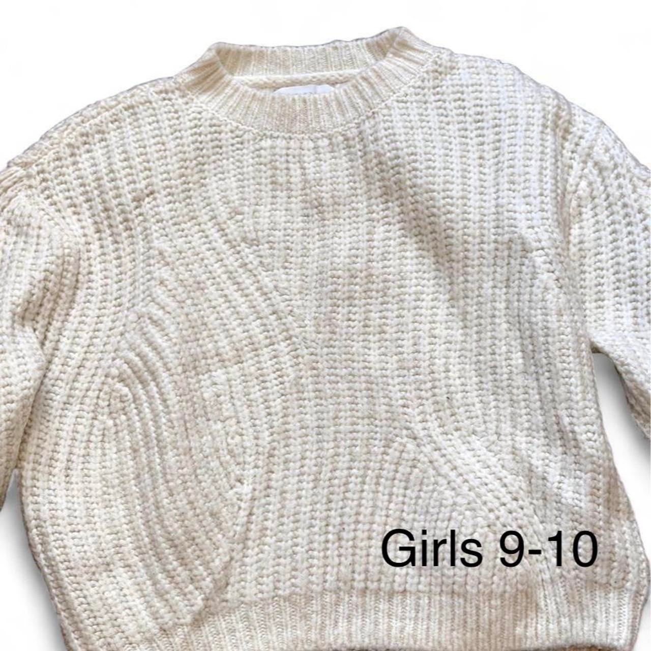 Zara Girls cream and white jumper size 9 years