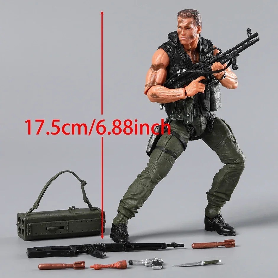 NECA Commando 30th Anniversary John Matrix PVC Action Figure Collectible Model
