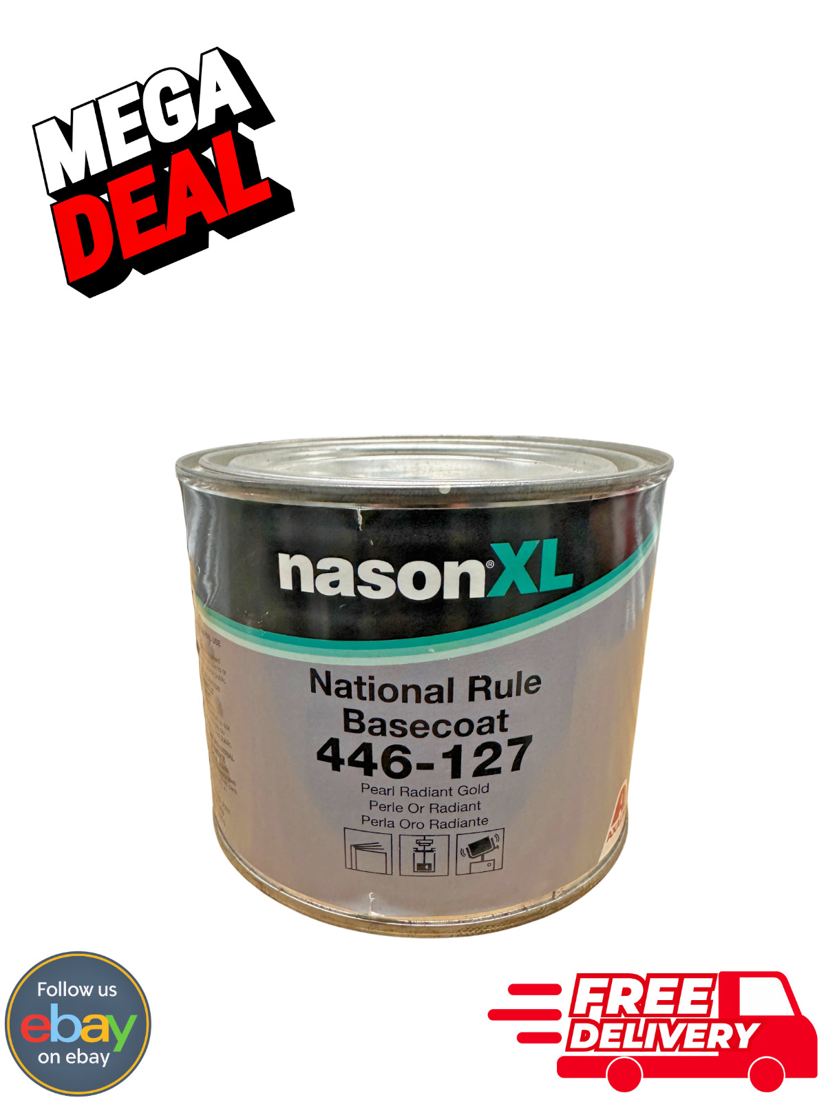 Axalta Nason XL 446-127 Pearl Radiant Gold National Rule Basecoat PT Axalta Nason XL 446-127 Pearl Radiant Gold National Rule Basecoat PT