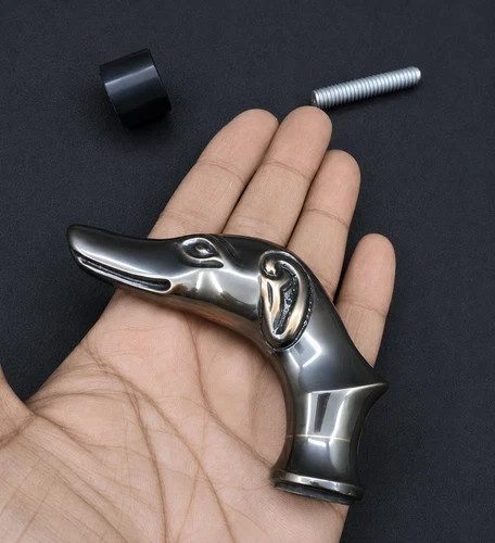 Antique Dog Head Handle For Victorian Wooden Walking Stick Cane Gift 11 CM