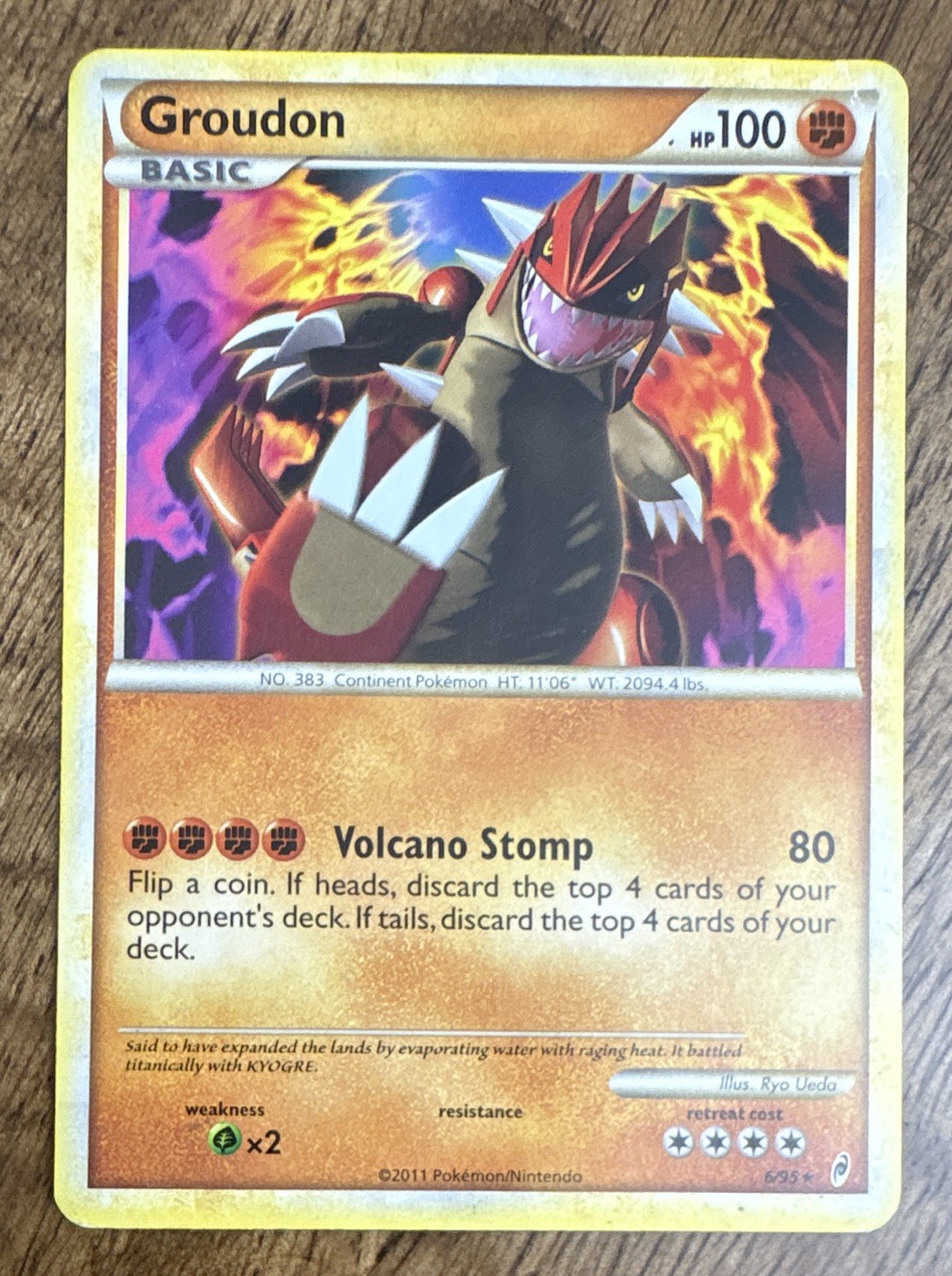 Pokemon TCG Groudon 6/95 Call of Legends Holo Rare HP100 Pokemon TCG Groudon 6/95 Call of Legends Holo Rare HP100