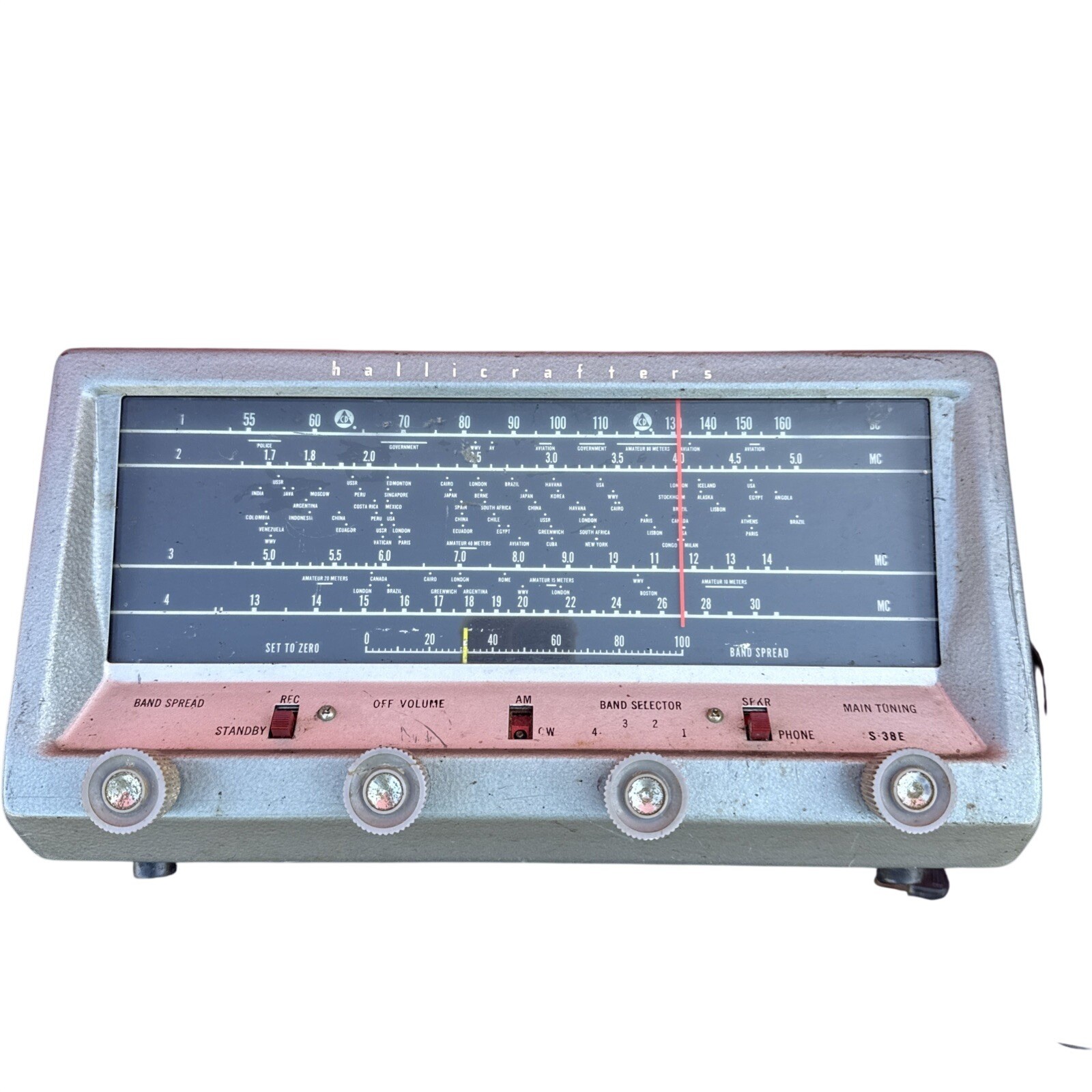Vintage Hallicrafters S-38E Shortwave Tube Radio – Tabletop Receiver
