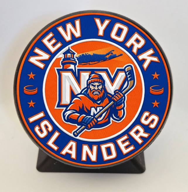 New 2026 New York Islanders Hockey Puck With Stand