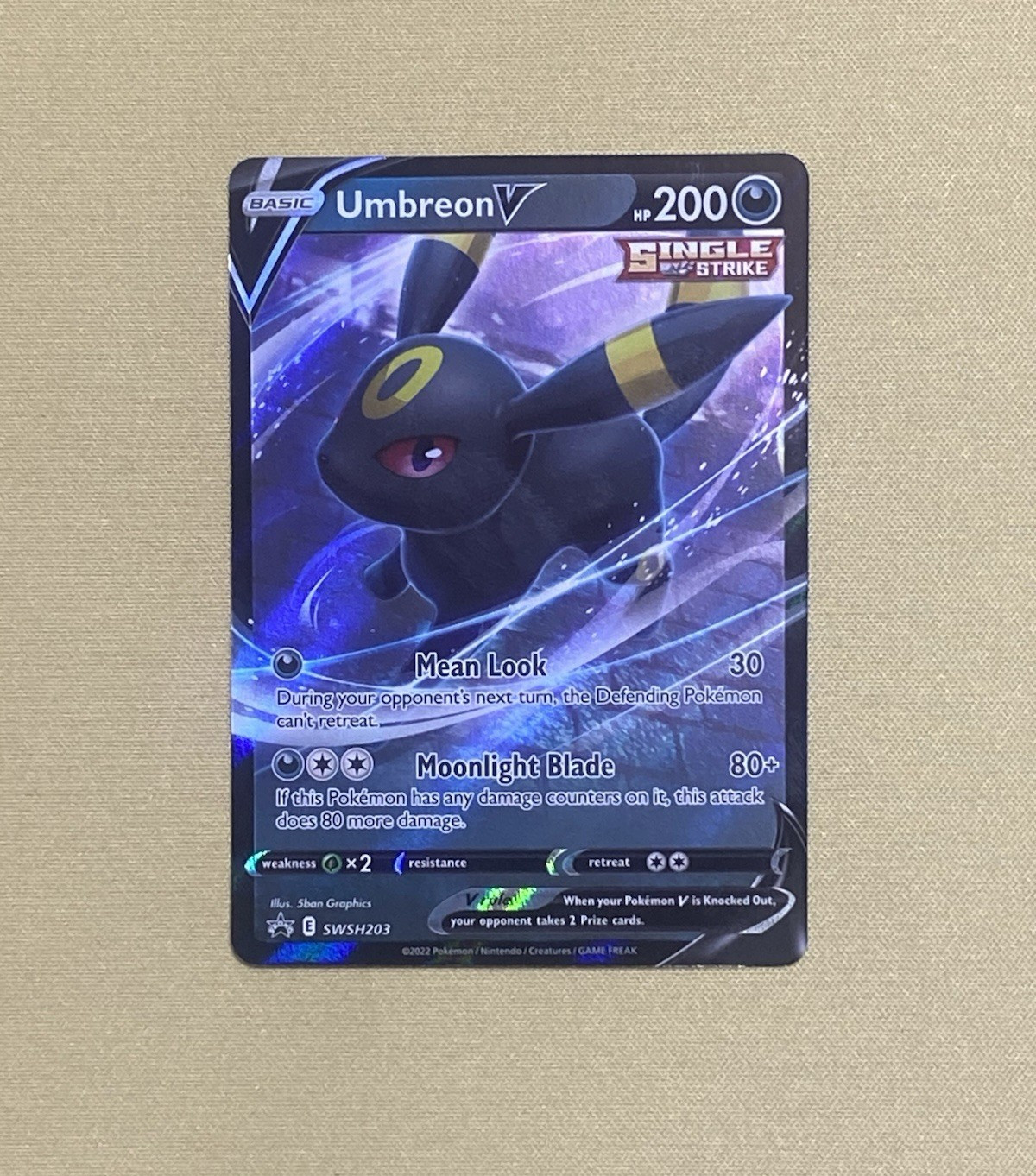 The Pokémon Company Pokémon TCG Umbreon V SWSH203 Holo Promo English 2022 The Pokémon Company Pokémon TCG Umbreon V SWSH203 Holo Promo English 2022