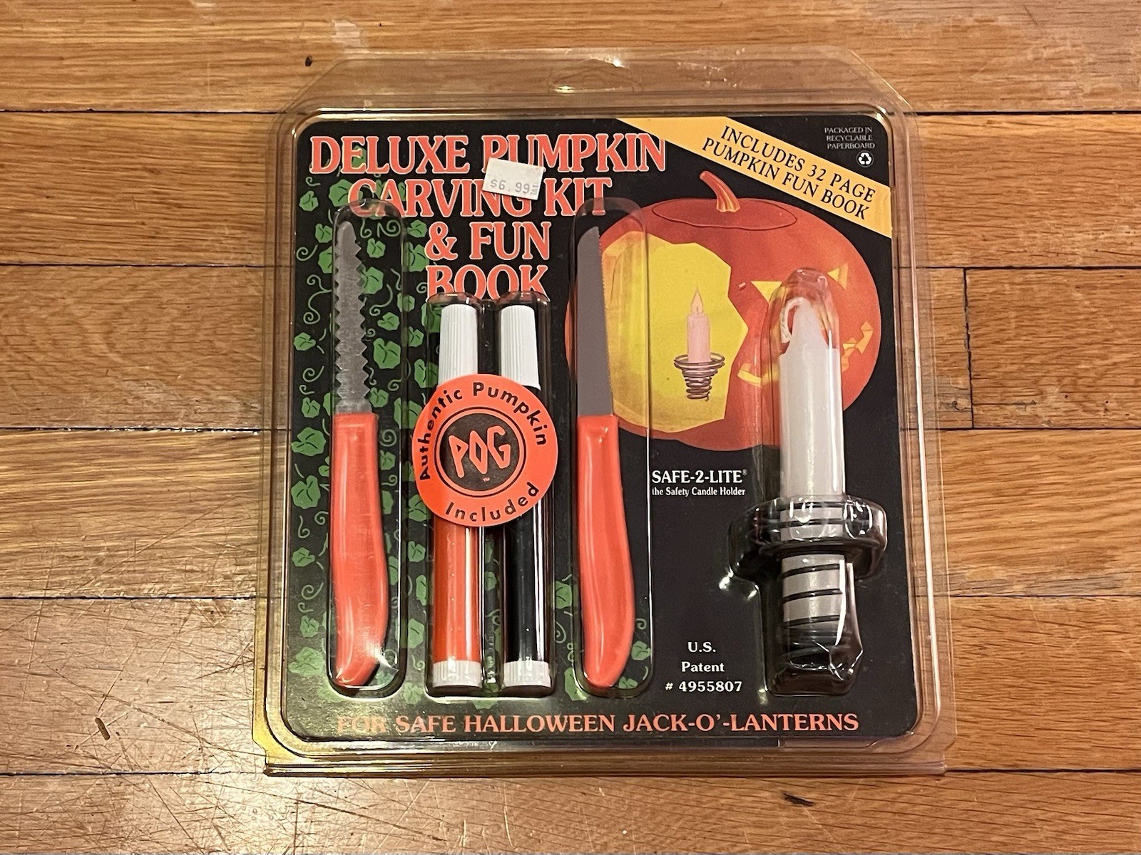 VINTAGE 90s Deluxe Pumpkin Carving Kit & Fun Book & Halloween POG