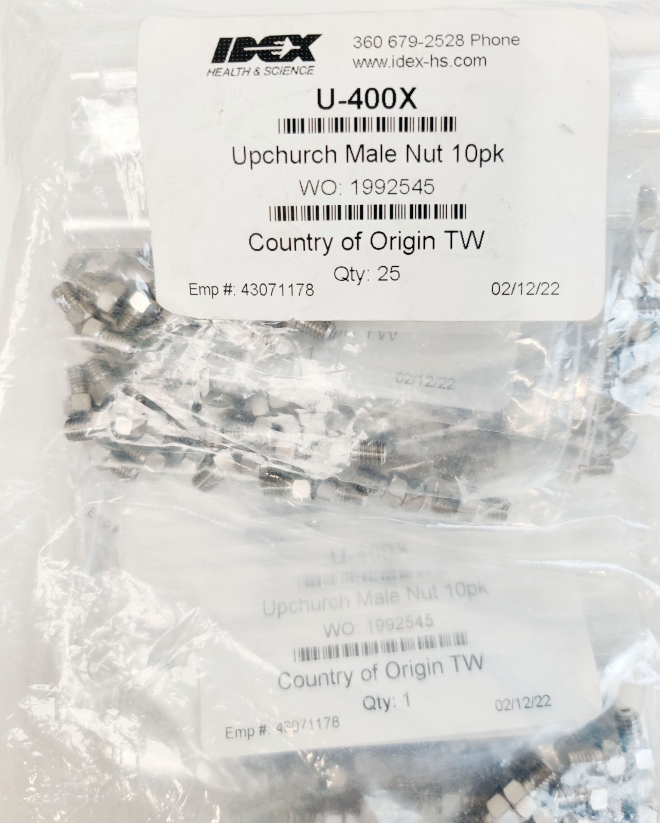 IDEX HPLC Nut 1/16