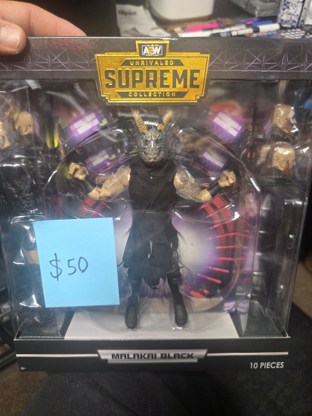 AEW Unrivaled Supreme Collection Malakai Black Action Figure Set 10-Piece