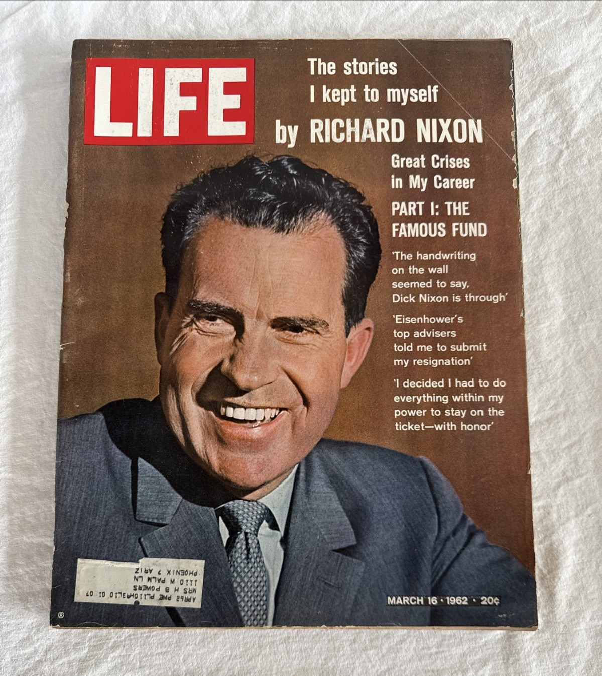 LIFE Magazine President RICHARD NIXON March 1962 The Stories I Kept To Myself