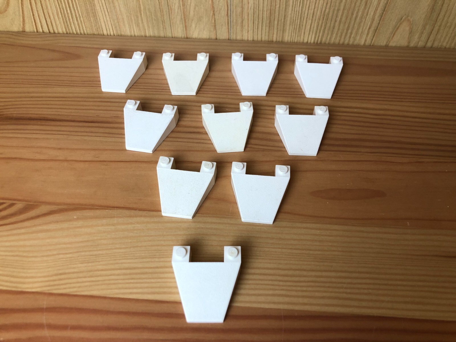 LEGO 10x 4858 Wedge 4x4 White White Wedge Brick Hull Slope 485801