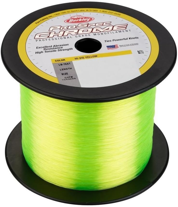 Berkley ProSpec Chrome Monofilament Fishing Line Hi-Vis Yellow 40lb 3000yd NEW Berkley ProSpec Chrome Monofilament Fishing Line Hi-Vis Yellow 40lb 3000yd NEW