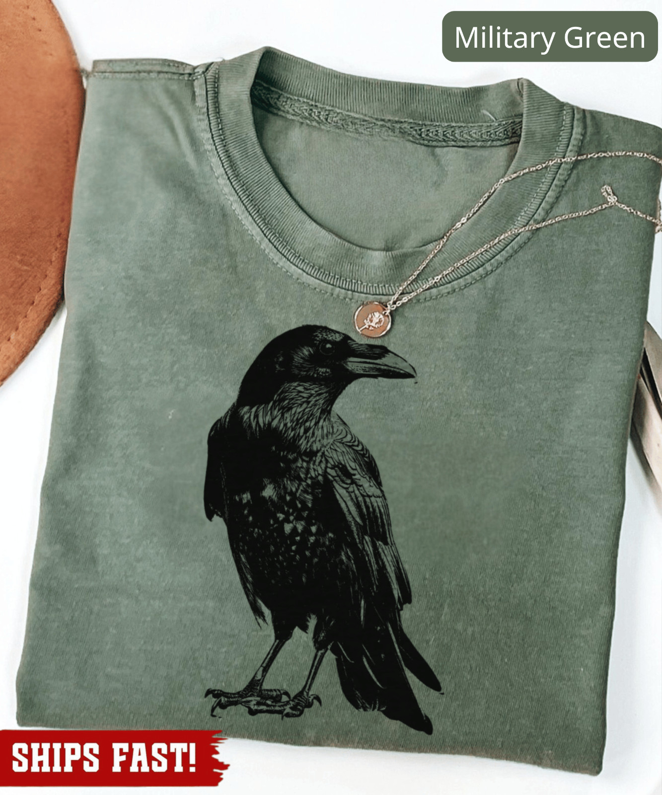 Raven T-Shirt, Vintage Raven Illustration Tee, Curious Crow Graphic Shirt, Birdw
