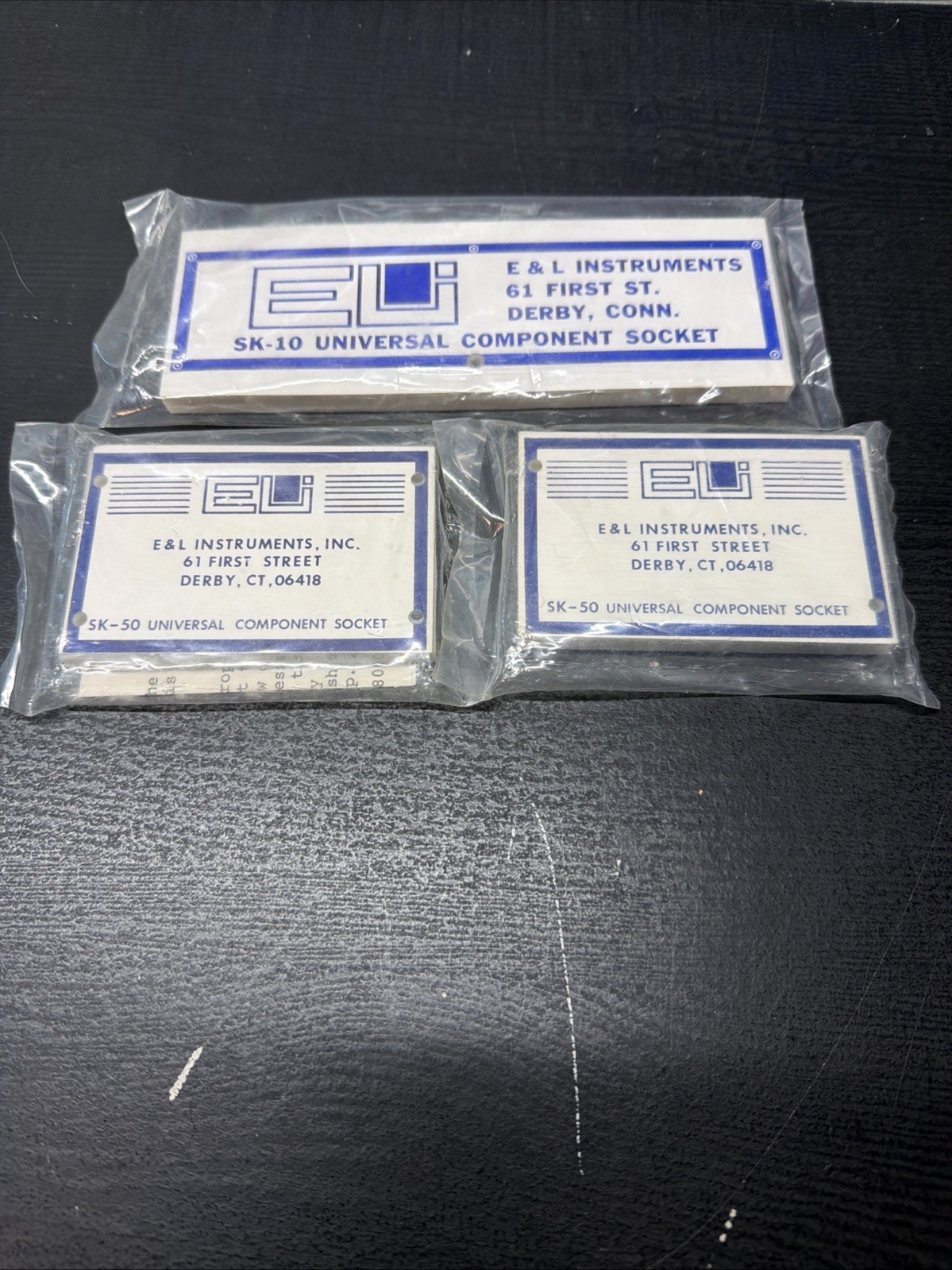 Vintage EL E&L Instruments Universal Component Socket SK-10 & (2) SK-50 NOS