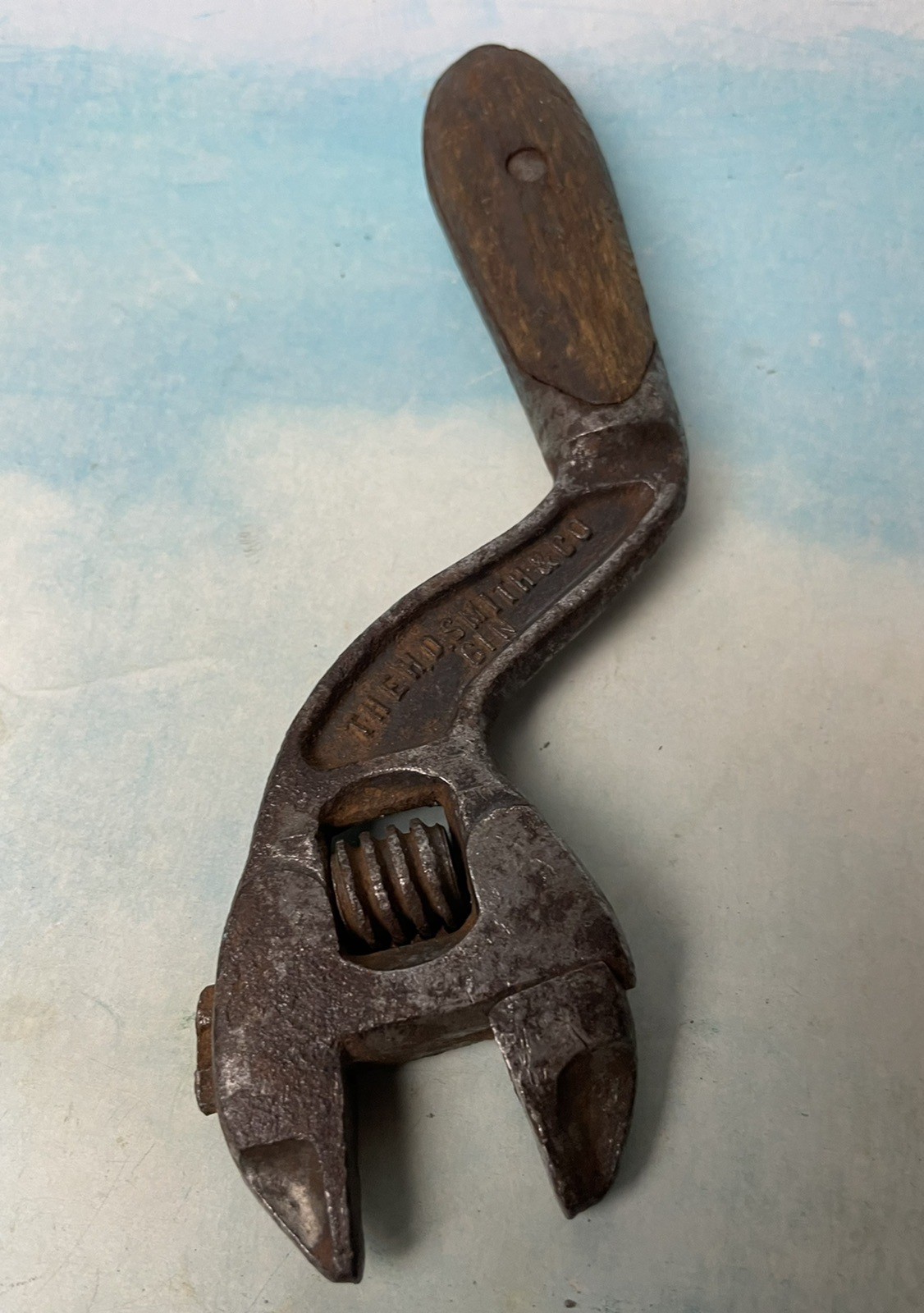 H D SMITH & Co PERFECT HANDLE S Adjustable WRENCH 6”Mechanic USA Shop Tool RARE