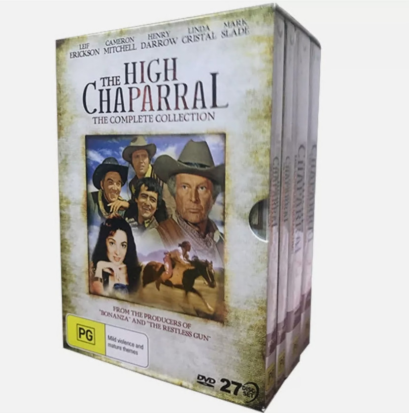 The High Chaparral Complete Series Seasons 1-4 (27-Disc DVD) New The High Chaparral Complete Series Seasons 1-4 (27-Disc DVD) New