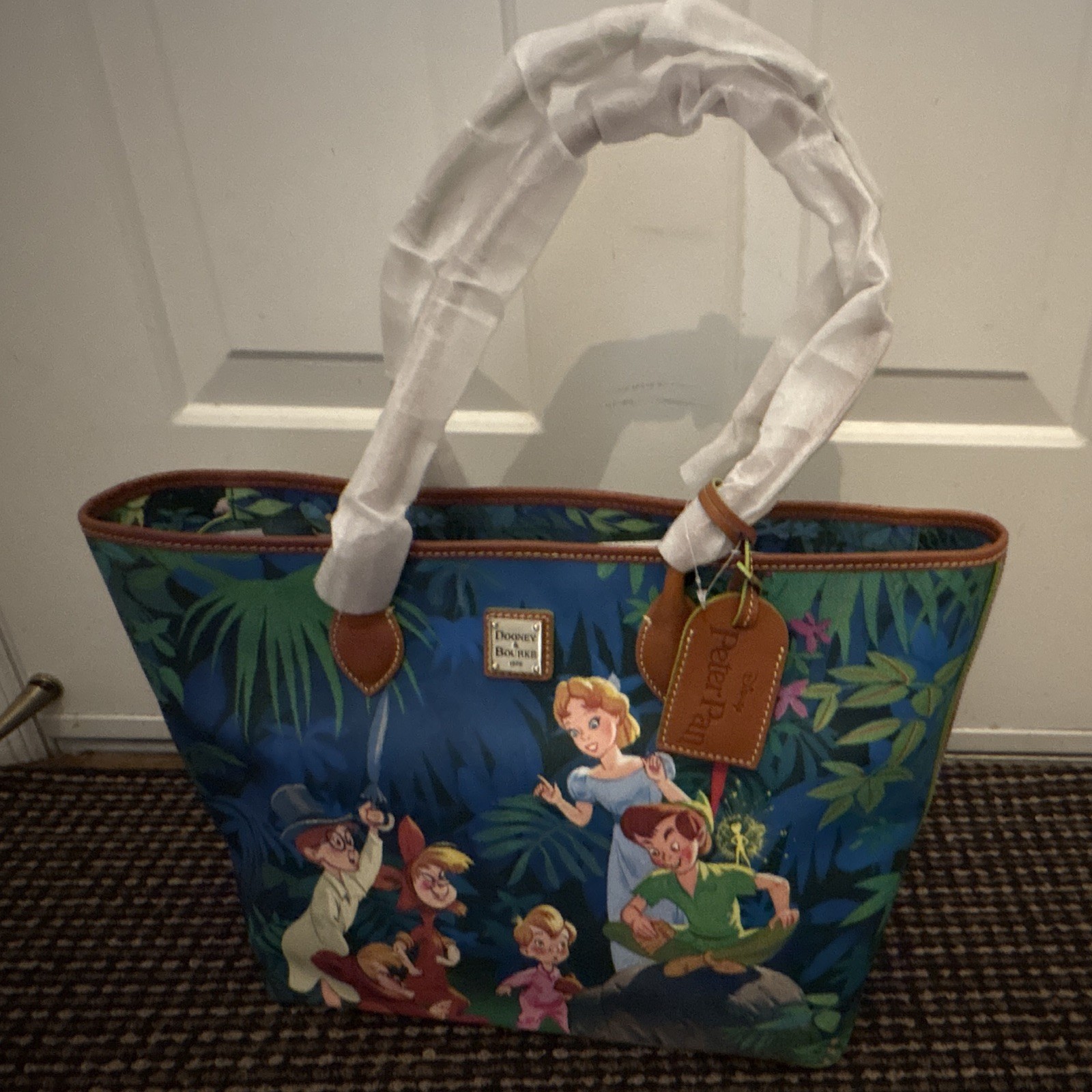 Dooney & Bourke Disney Peter Pan Large Tote Bag Blue Green Brown