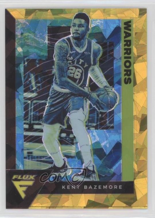 2020-21 Panini Flux Gold Cracked Ice Prizm 5/10 Kent Bazemore #59 7y2