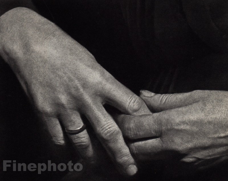 1919/72 Vintage ANDRE KERTESZ My Mother HANDS Female Hungary Photo Gravure Art
