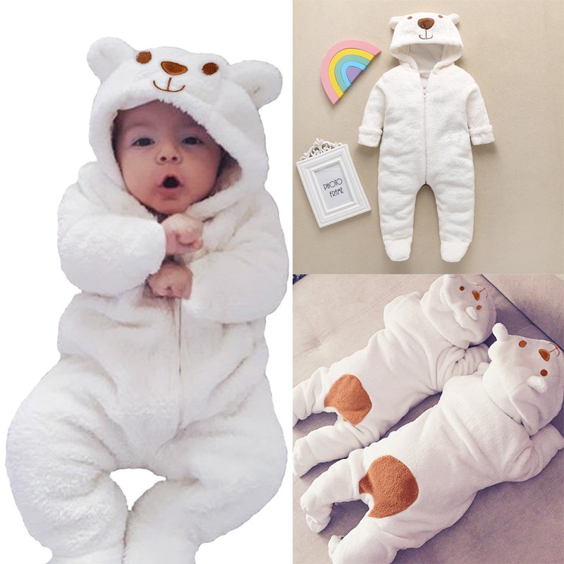 Newborn Kids Baby Boy Girl Infant Clothes Jumpsuit Romper Bodysuit Winter Outfit