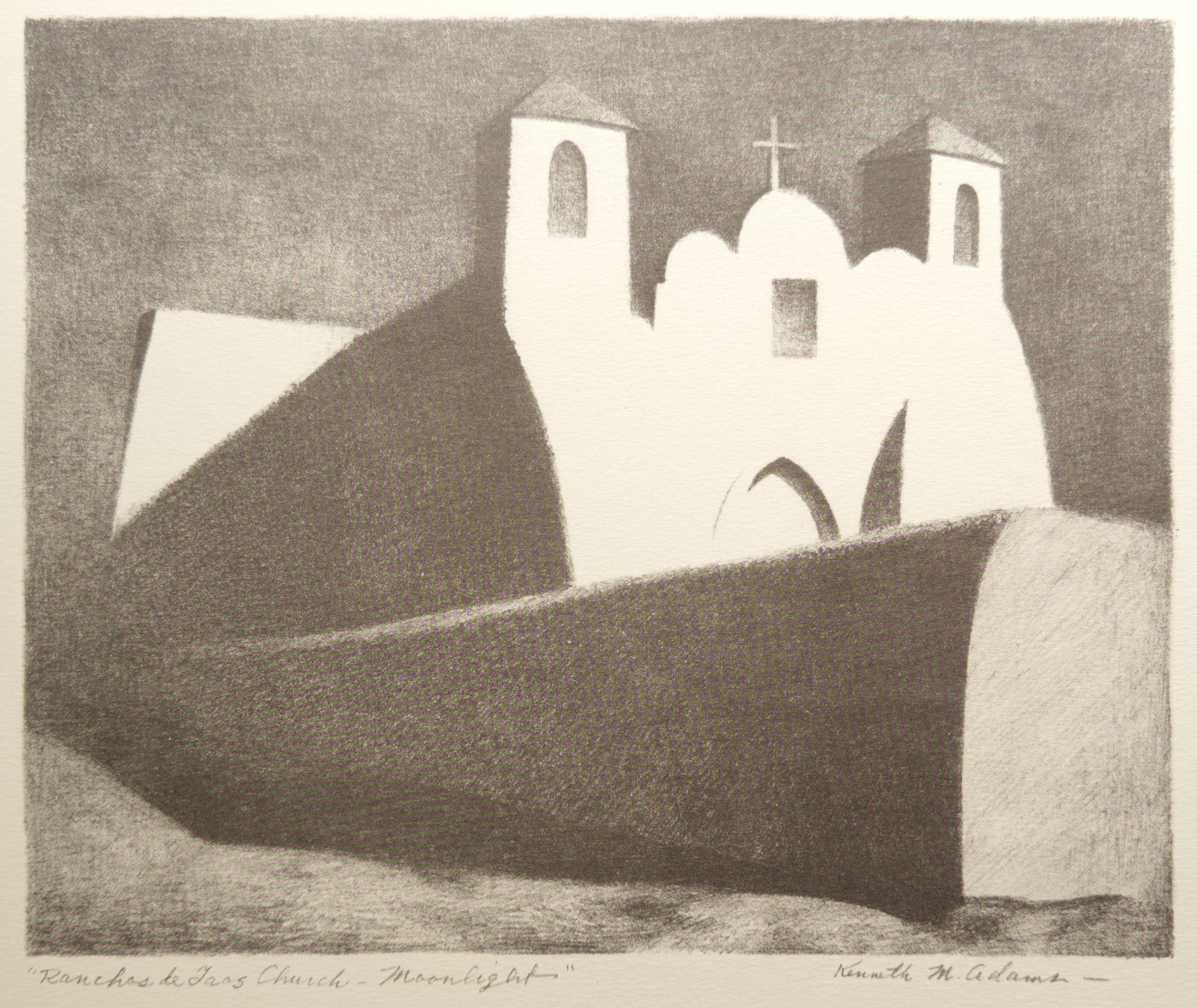 Kenneth M. Adams Signed Lithograph \
