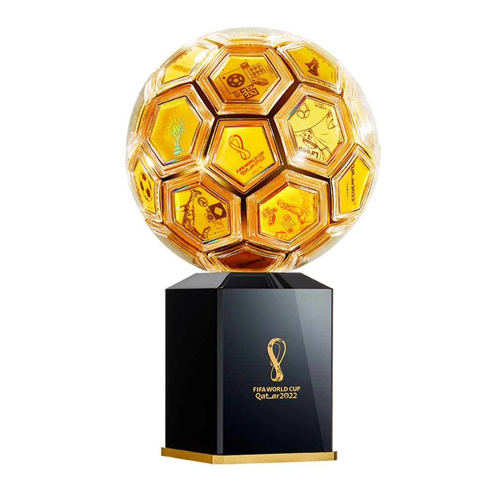 Official 2022 Qatar Commemorative Golden ball of FIFA World Cup Medal Silvered