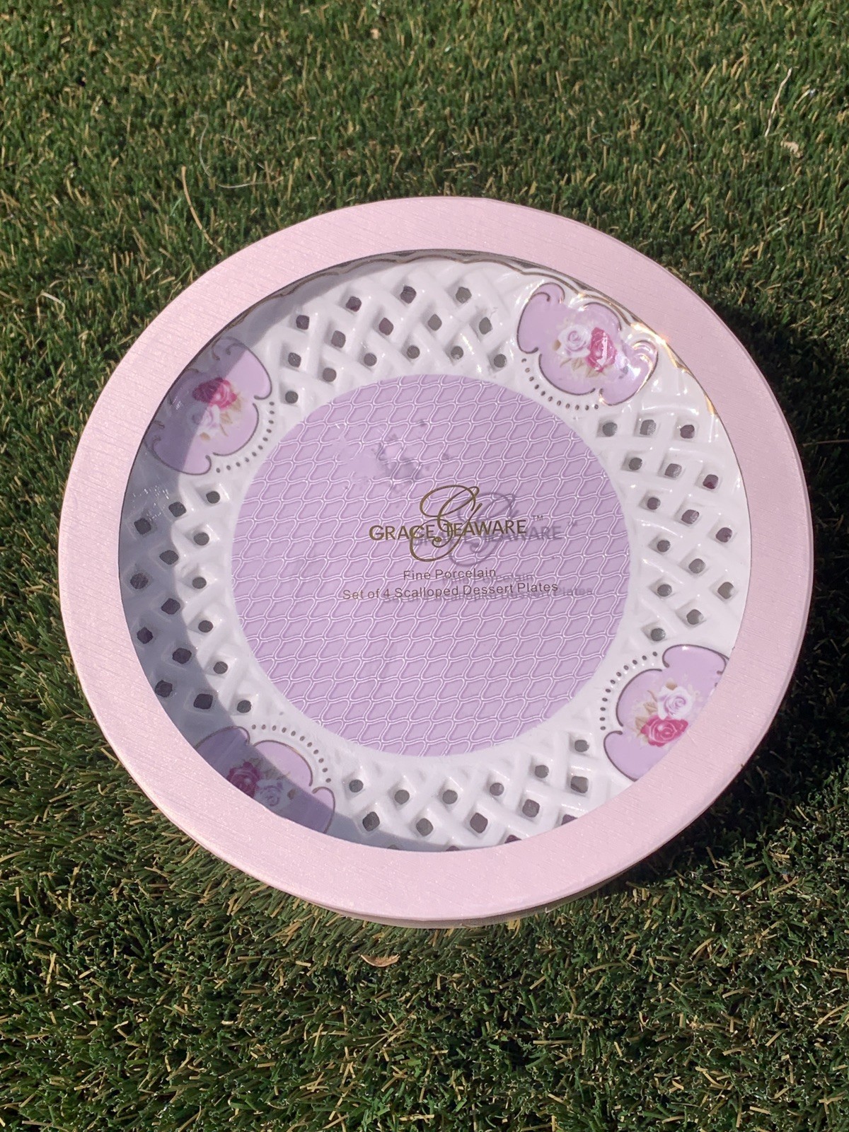 4- Grace Teaware Lavender & Rose 7.5\ 4- Grace Teaware Lavender & Rose 7.5\
