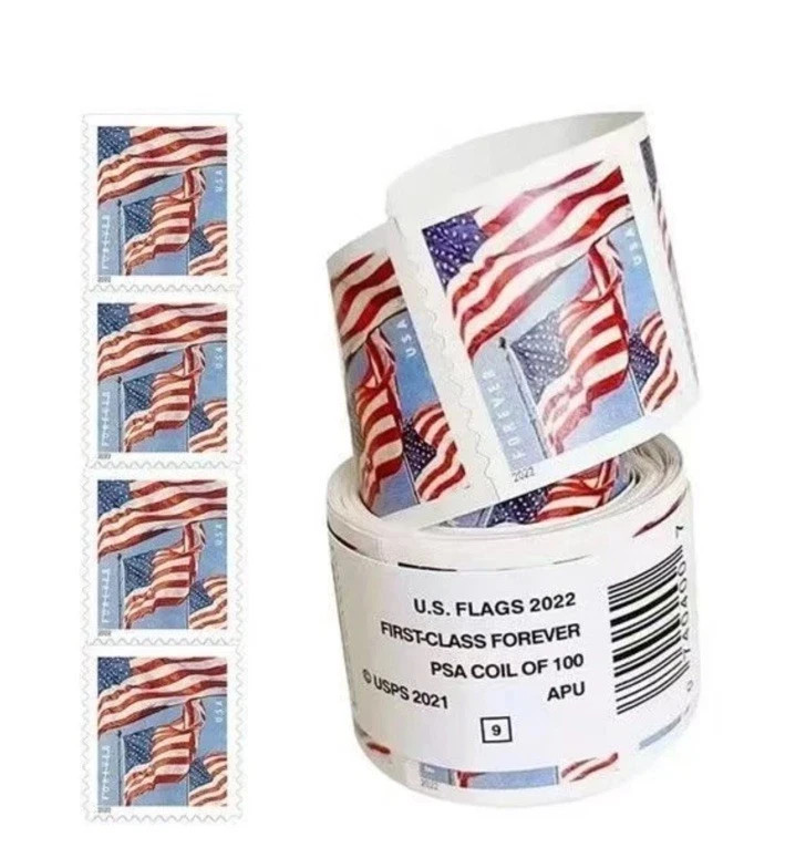 Deal Self Stick First Class 2022 Scott #5656 US Flag Forever Coil Roll 100 MNH Deal Self Stick First Class 2022 Scott #5656 US Flag Forever Coil Roll 100 MNH