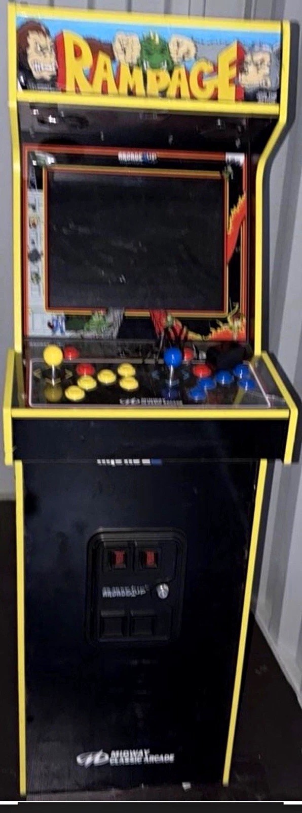 Arcade1Up Rampage Midway Classic Arcade Cabinet Reproduction 2022 PARTS ONLY