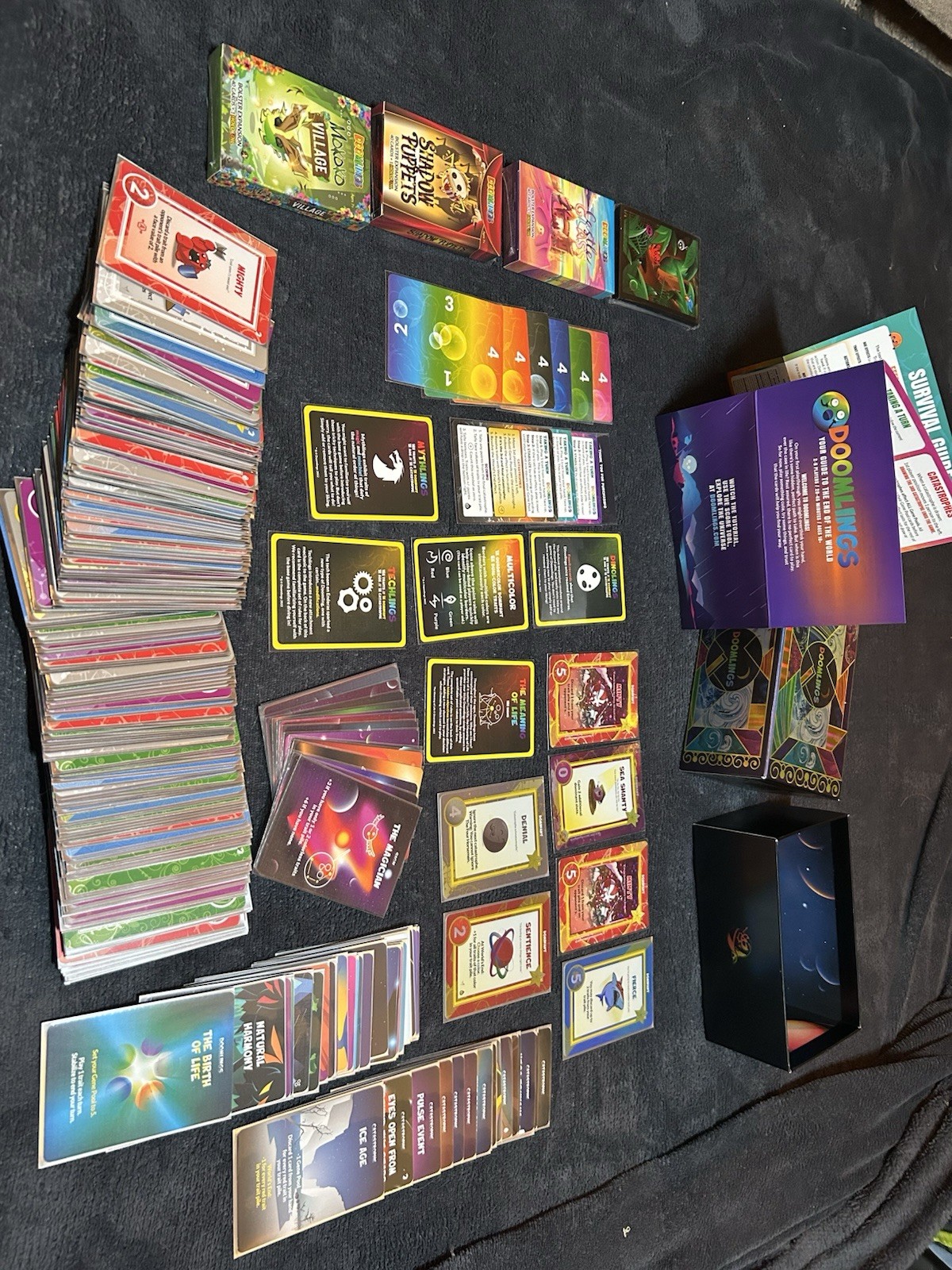Doomlings Gold Box Kickstarter Exclusive 8 Expansions 5 Playmats Bundle