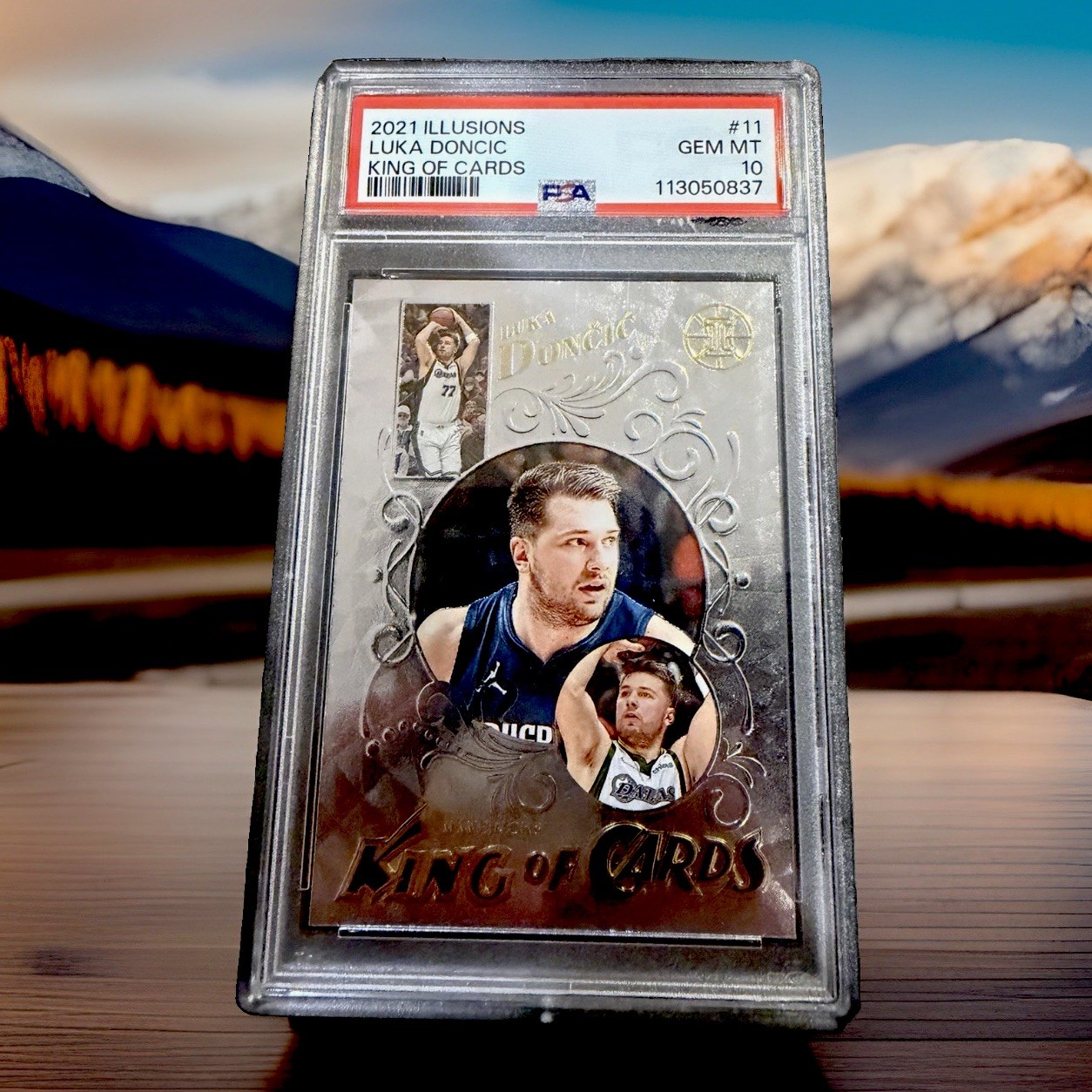 Panini Illusions 2021-22 King of Cards #11 Luka Dončić Mavericks PSA 10 Panini Illusions 2021-22 King of Cards #11 Luka Dončić Mavericks PSA 10