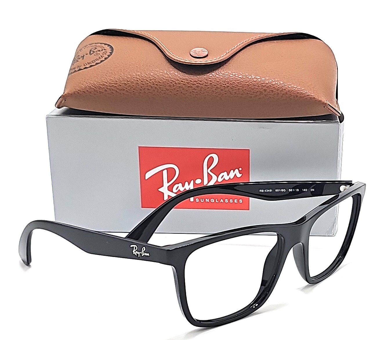 Ray-Ban RB4349I 601/8G Black Frames Reading Glasses/Bifocal/Progressive Lenses