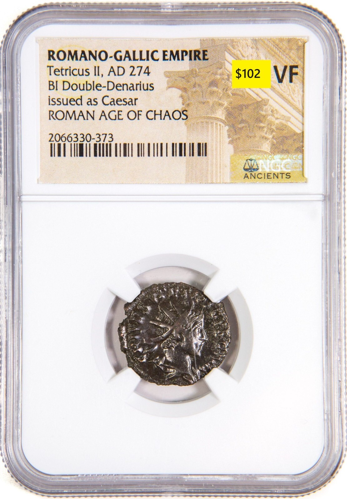 NGC (VF) BI Double Denarius of Tetricus II ROMANO-GALLIC EMPIRE NGC Antoninianus