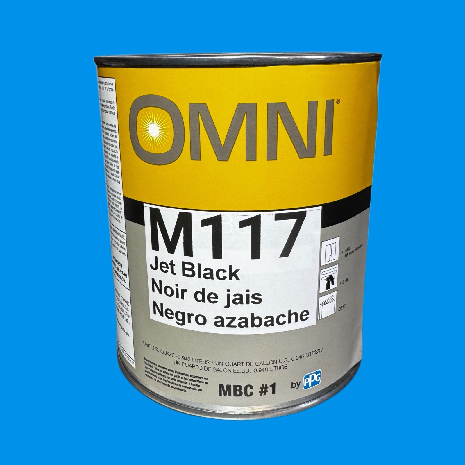PPG OMNI M117 JET BLACK 1 QUART PPG OMNI M117 JET BLACK 1 QUART