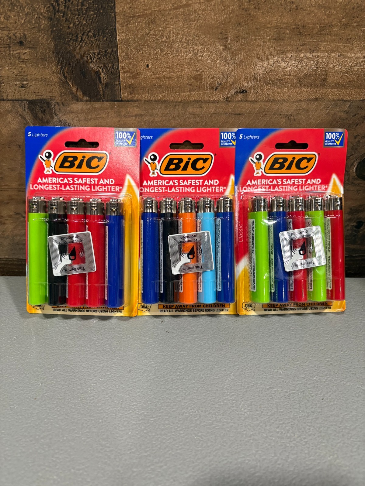 BIC ASSORTED COLORS 3 - 5 PK LIGHTERS