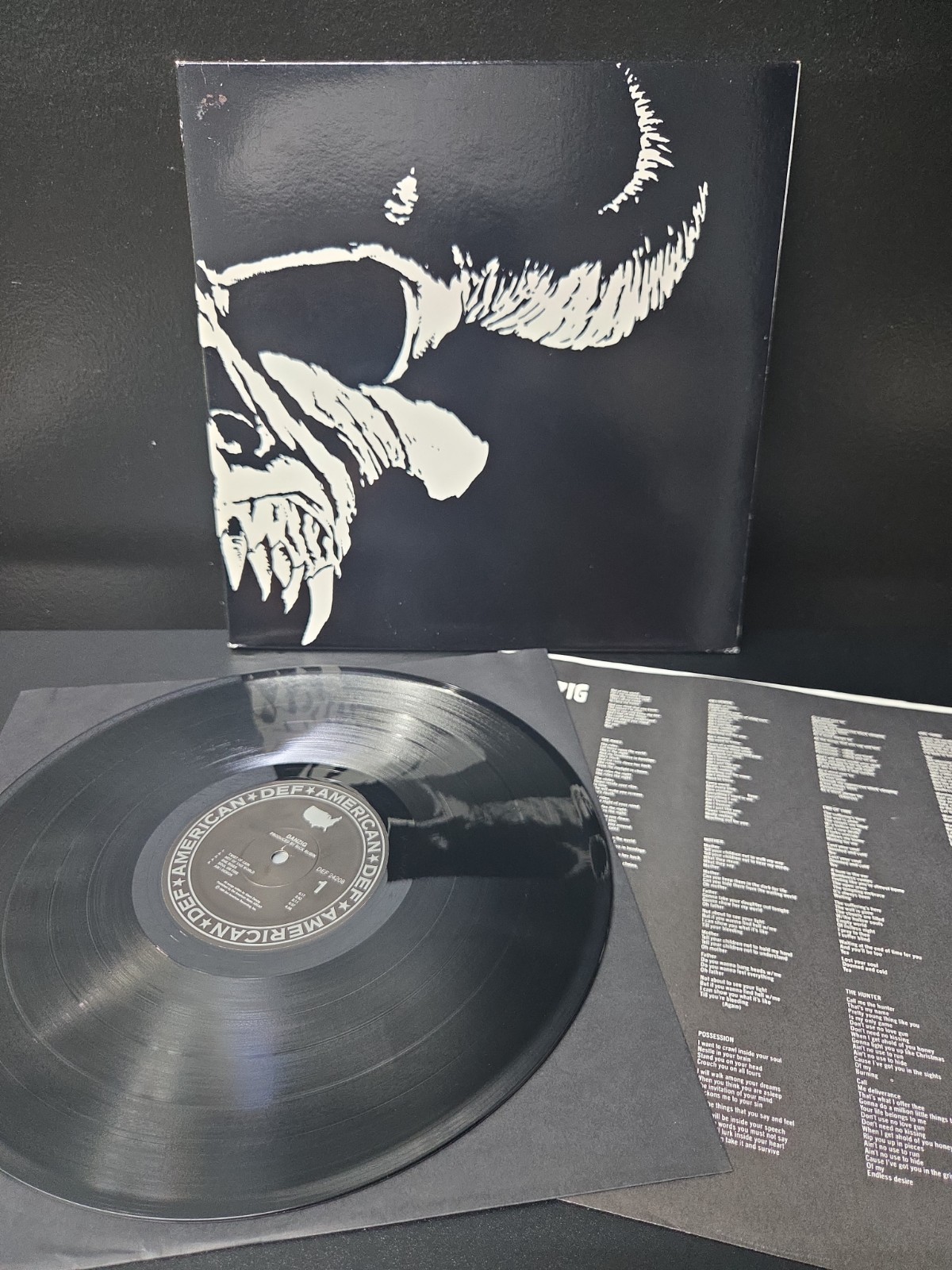 Danzig Self Titled Lp Vinyl 1988 1st 'Masterdisk' Press W/Insert EX/NM- Wax