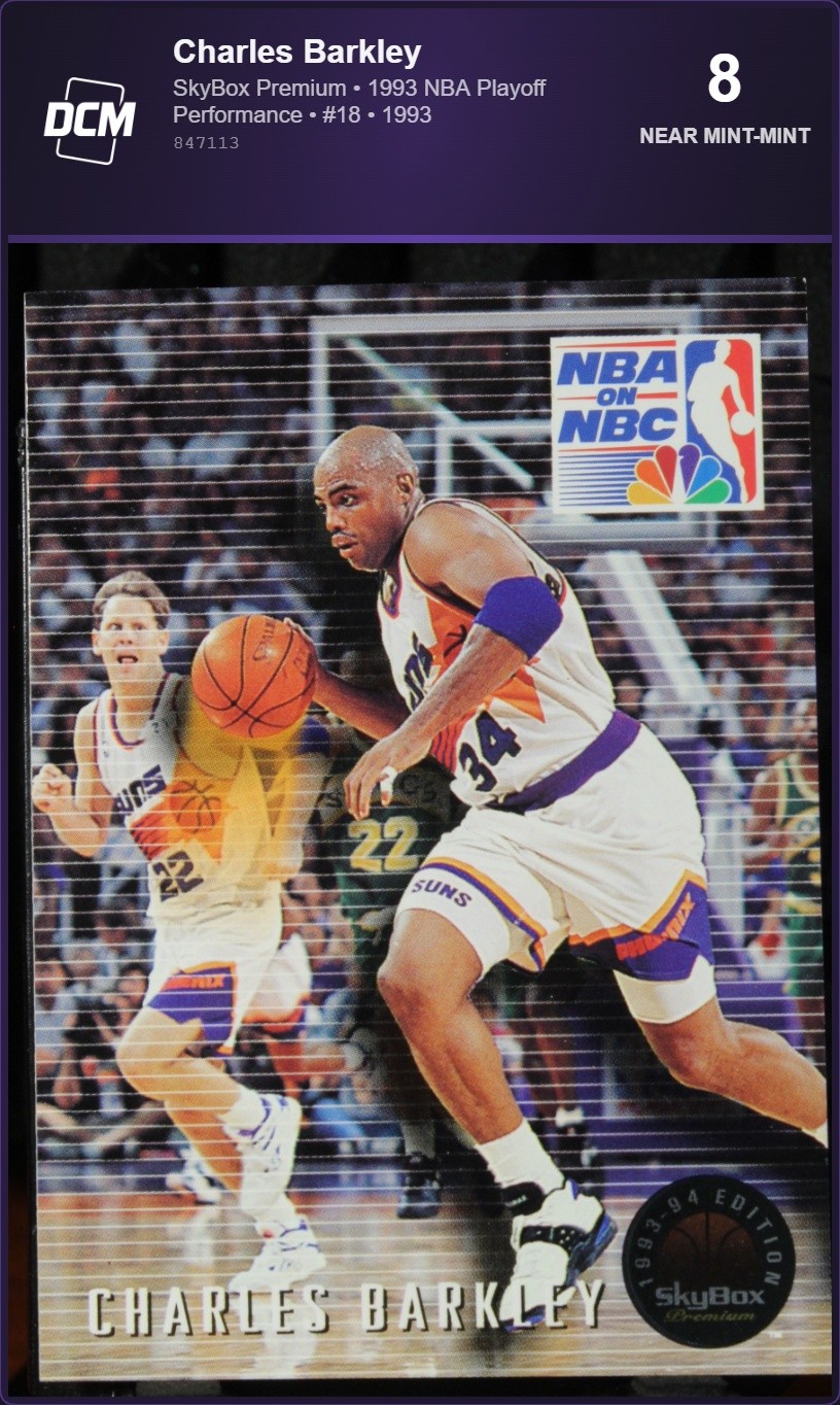SkyBox Premium 1993 NBA Playoff Performance Charles Barkley #18 DCM 8