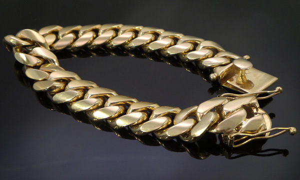 Men\'s Yellow Gold 316 Stainless Steel Hip Hop Heavy Miami Cuban Link Bracelet Men\'s Yellow Gold 316 Stainless Steel Hip Hop Heavy Miami Cuban Link Bracelet