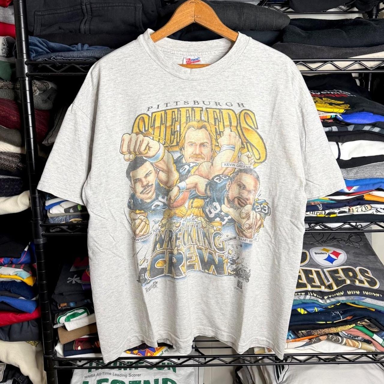 Vintage 90s Pittsburgh Steelers Retro NFL Caricature shirt reprint VK16457