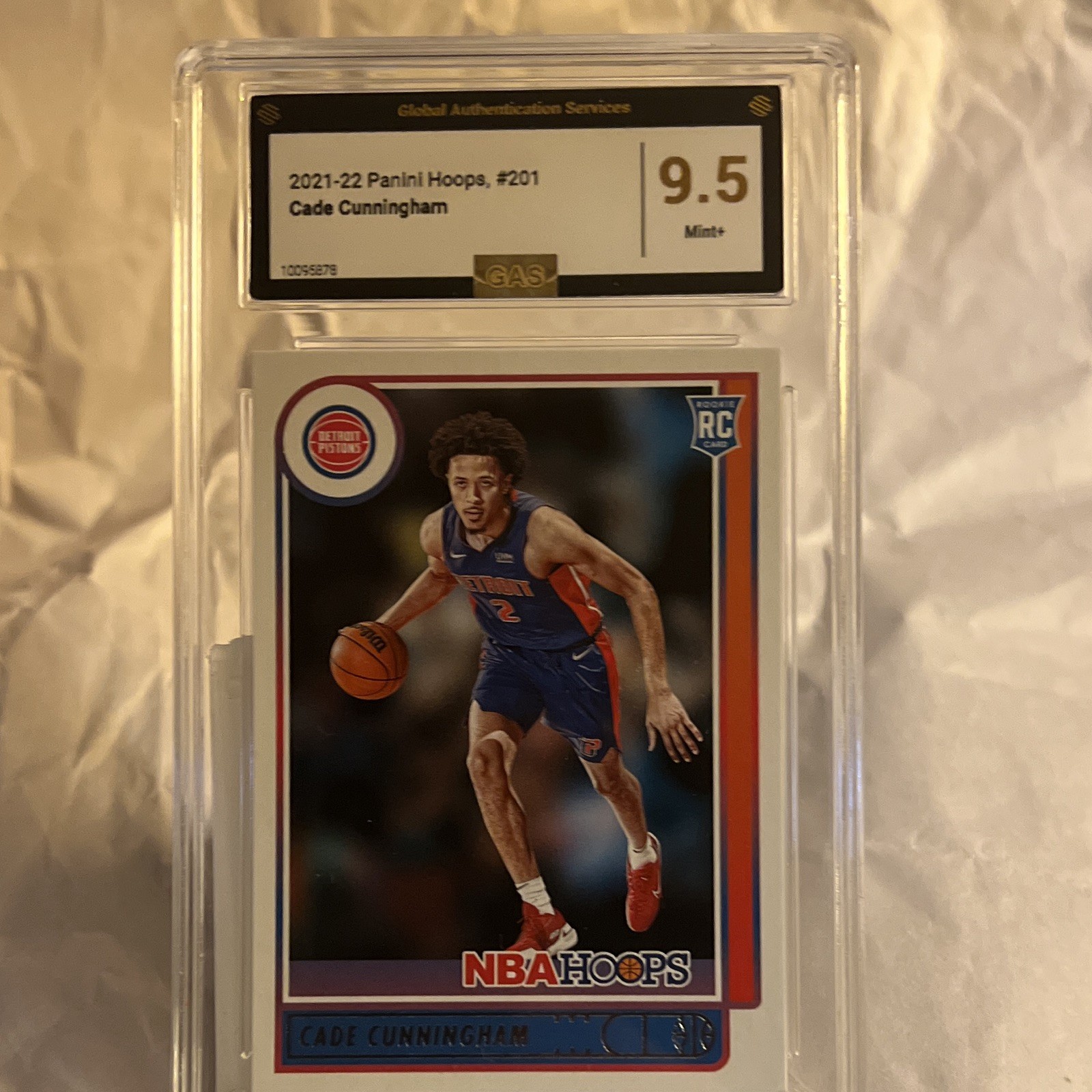 Panini 2021-22 NBA Hoops Cade Cunningham Detroit Pistons Rookie #201