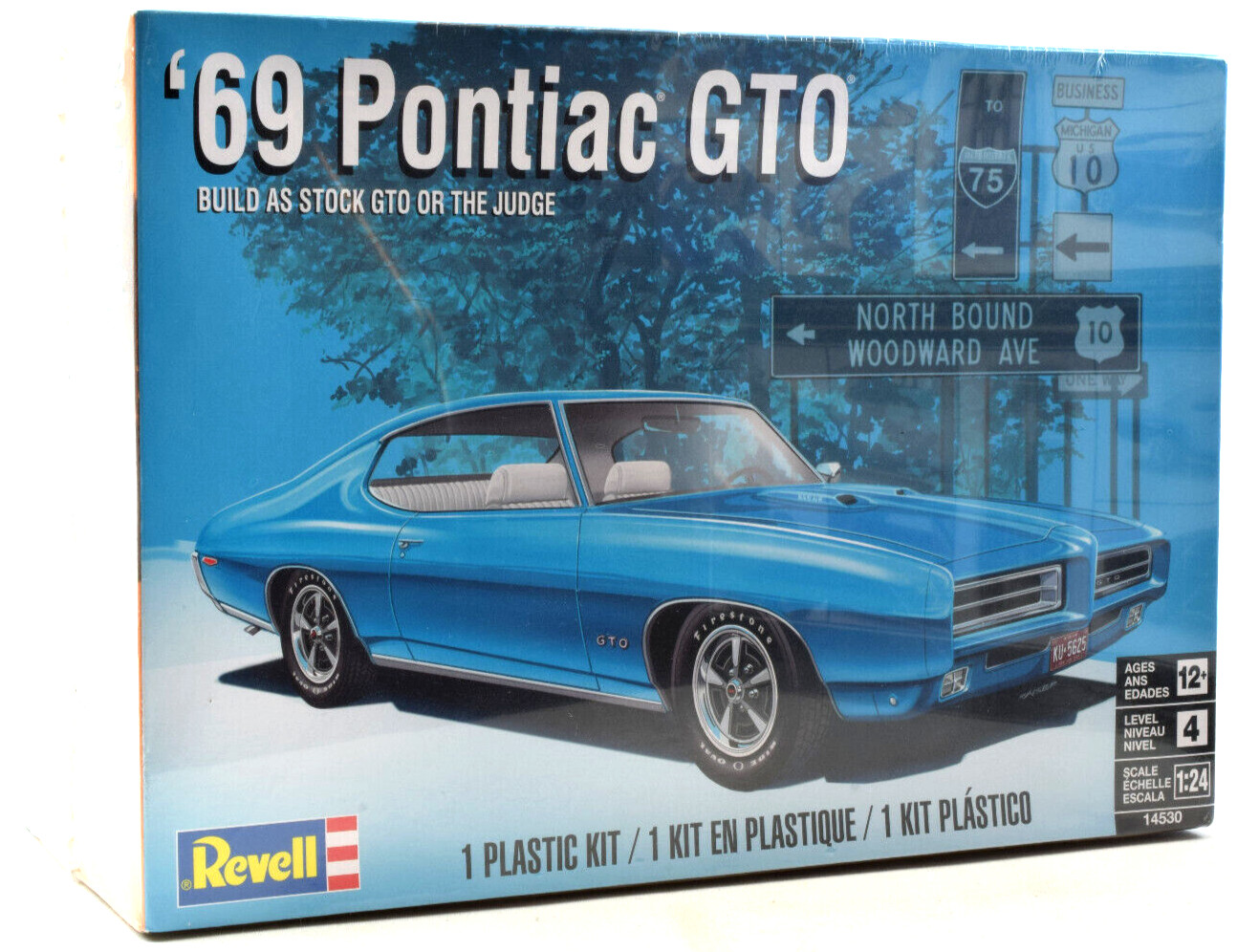 Revell 1969 Pontiac GTO 2-In-1 - Stock or The Judge 1/24 Model Car Kit 14530