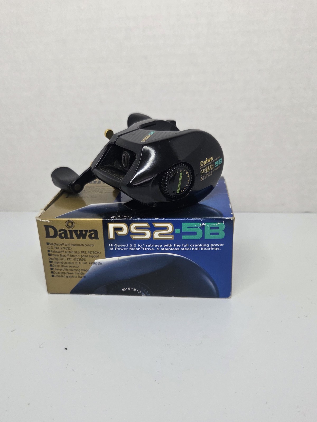 Vintage NOS Daiwa PS2-5B Power Mesh Baitcast Fishing Reel Made in Japan w/ Box Vintage NOS Daiwa PS2-5B Power Mesh Baitcast Fishing Reel Made in Japan w/ Box