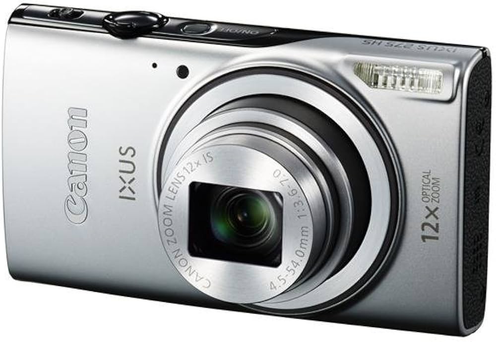 Canon IXUS 275 HS Digital Camera 12x Optical Zoom 20.2 MP Silver 1080p HD