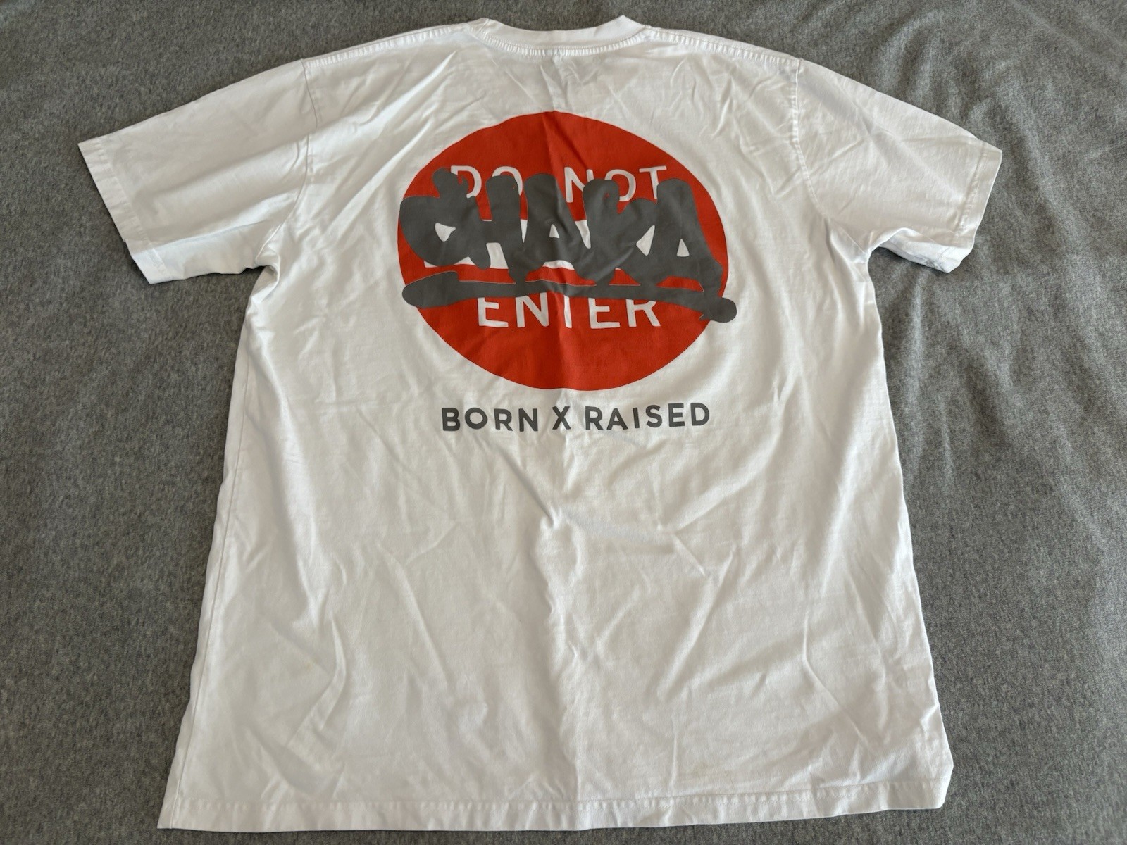 Born x Raised CHAKA Do Not Enter White Tee Shirt Graffiti Mens XL