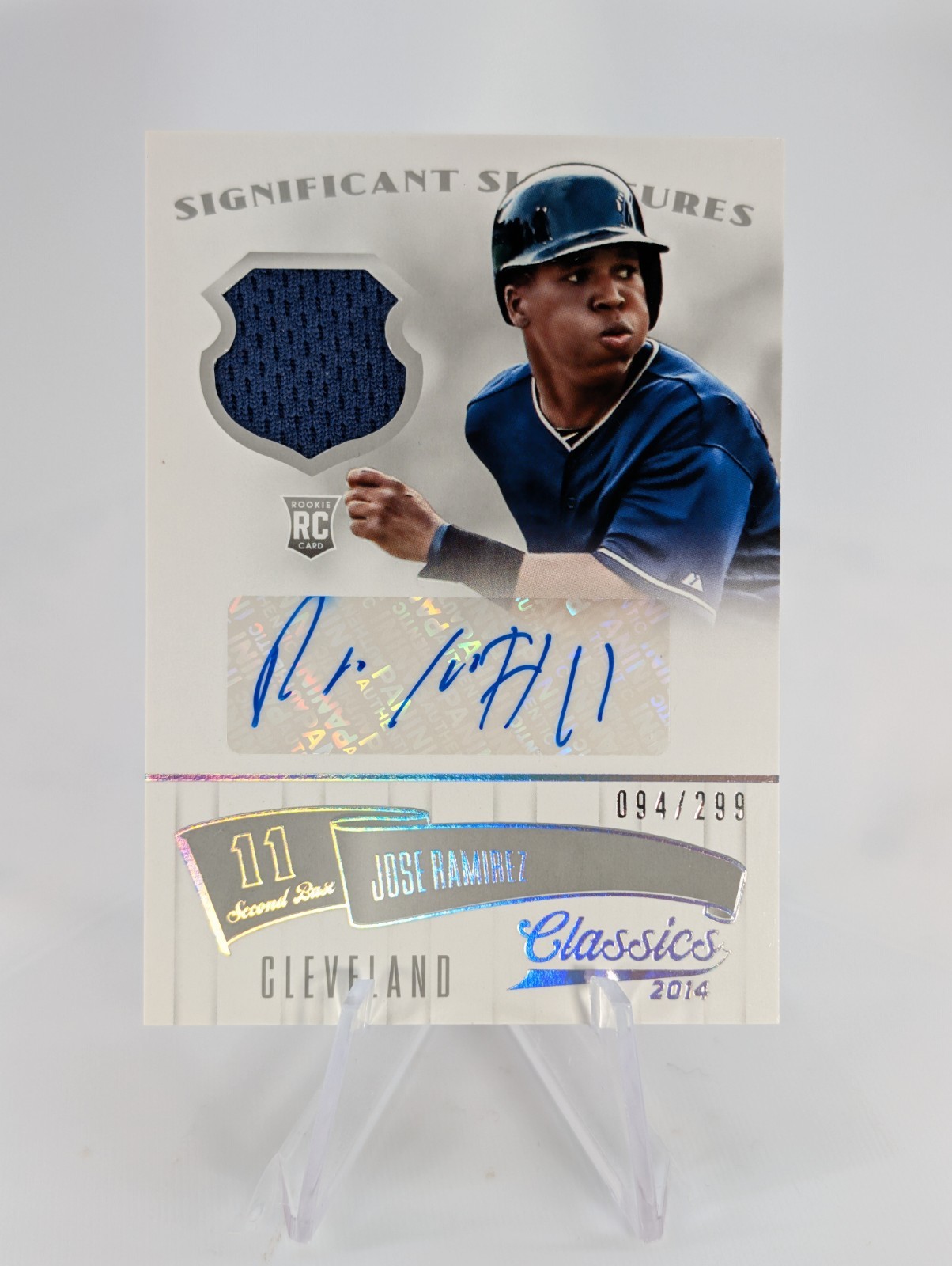 2014 Panini Classics Significant Signatures Jose Ramirez /299 Patch Auto RC 2014 Panini Classics Significant Signatures Jose Ramirez /299 Patch Auto RC