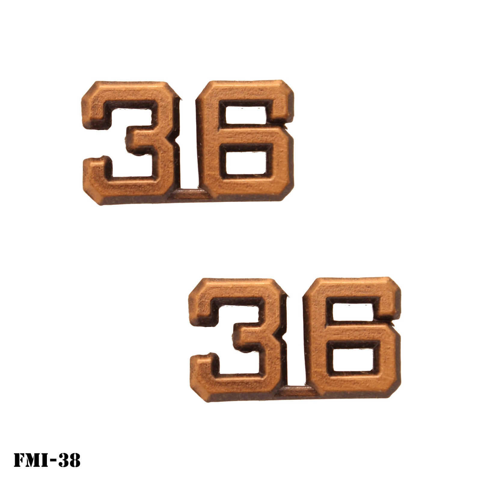 Dominican Republic Army Bronze Number 36 Insignia Pins ~ N.S. Meyer ~ NEW Dominican Republic Army Bronze Number 36 Insignia Pins ~ N.S. Meyer ~ NEW