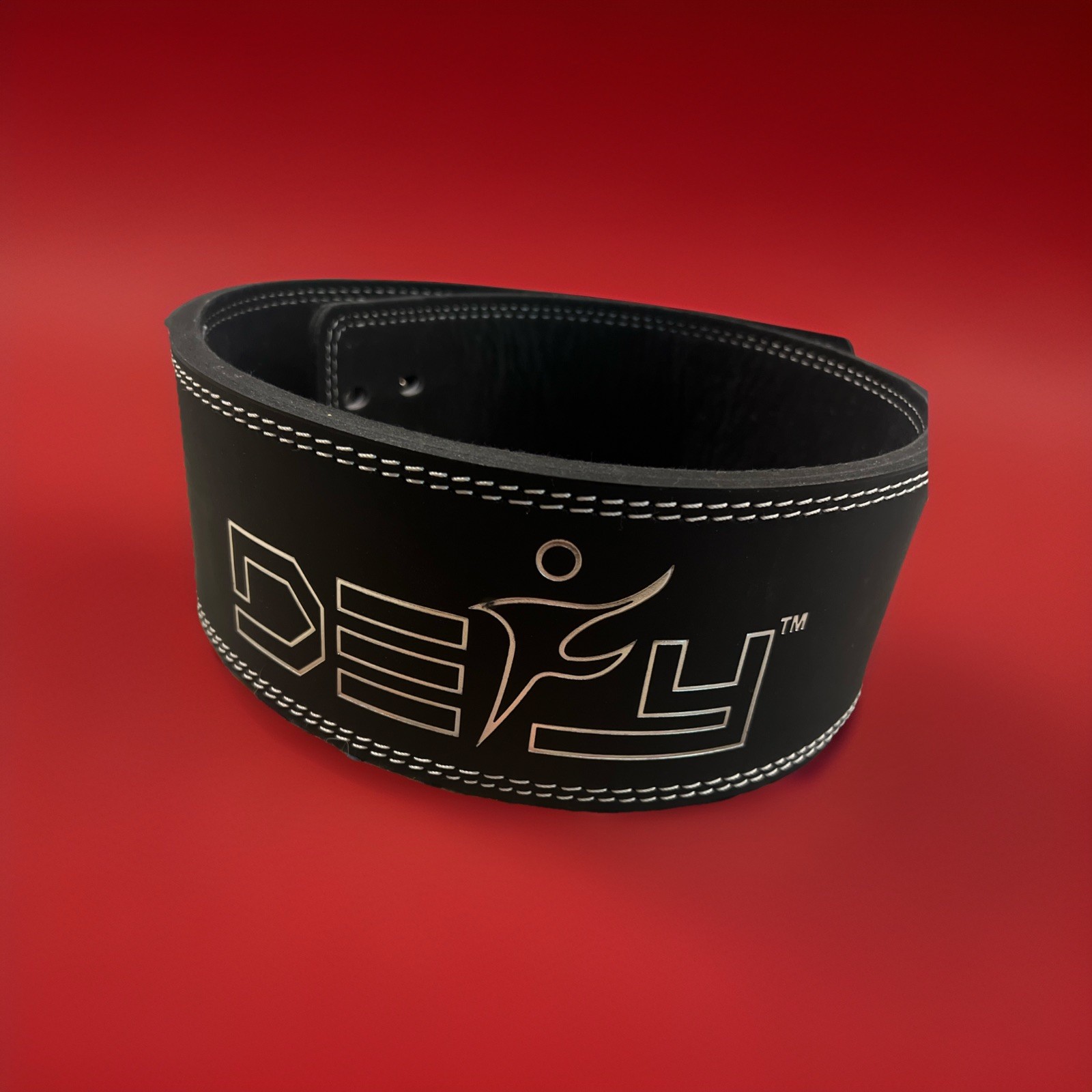 DEFY 10mm Weight Power Lifting Leather Lever Pro Belt Gym Training lifting Black
