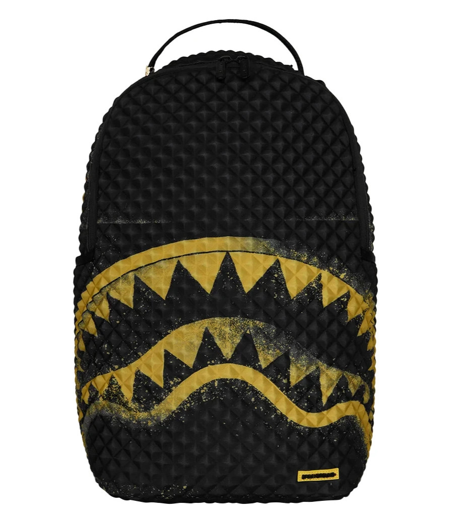 Sprayground  GOLDEN PYRAMIND Backpack🔥New Black Bookbag School Travel Bag