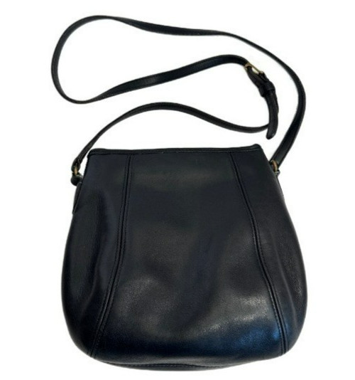 RARE Vintage COACH Small Snap Frame Pouch Bag Crossbody Black Leather L6D 9990