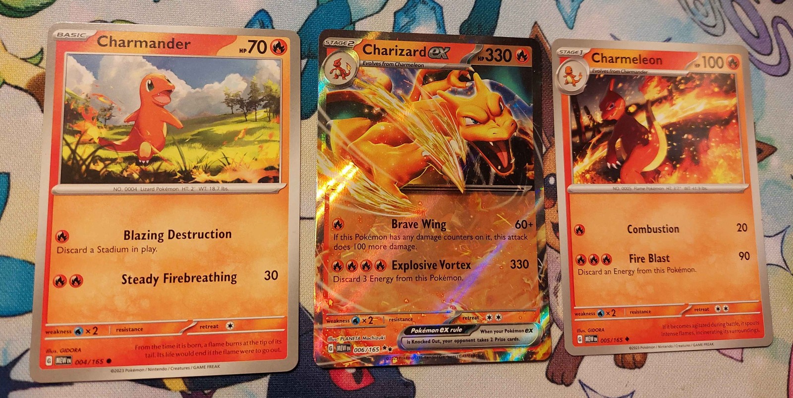 Charmander Charmeleon Charizard 151 Complete Evolution 3 Card Set NM